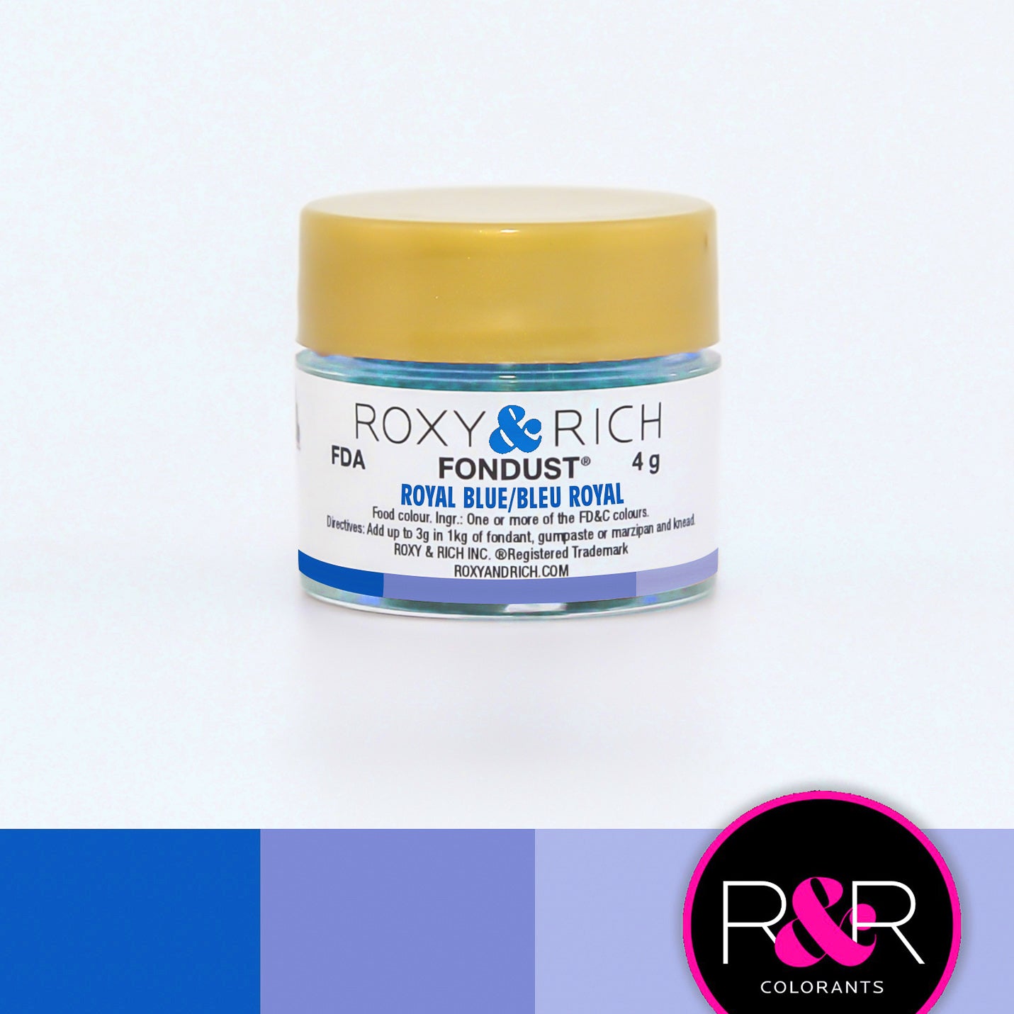 Colorant FONDUST Bleu Royal    - Roxy & Rich - Colorant alimentaire hydrosoluble - 