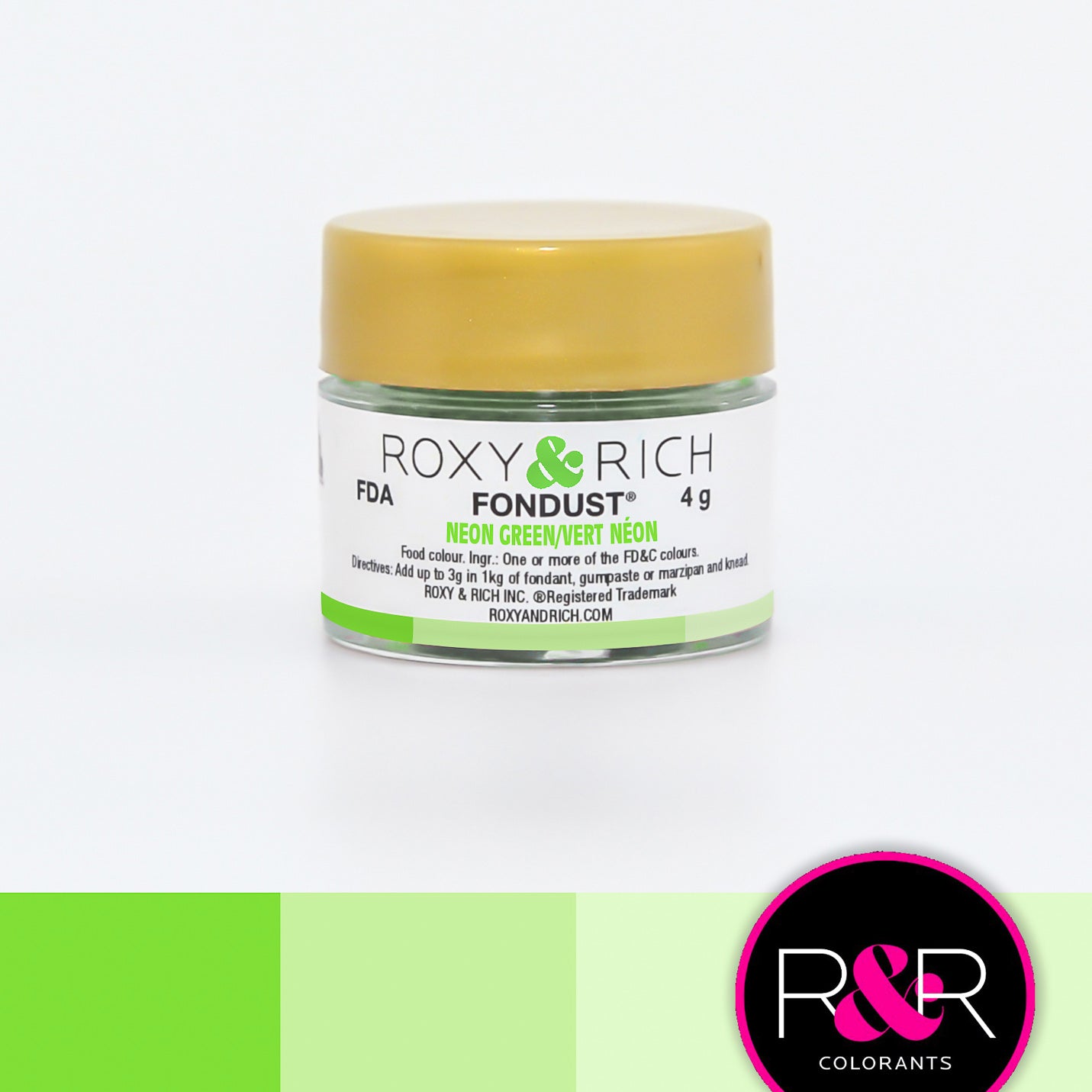 Colorant FONDUST Vert Néon - Roxy & Rich - Colorant alimentaire hydrosoluble - - La Guilde Culinaire