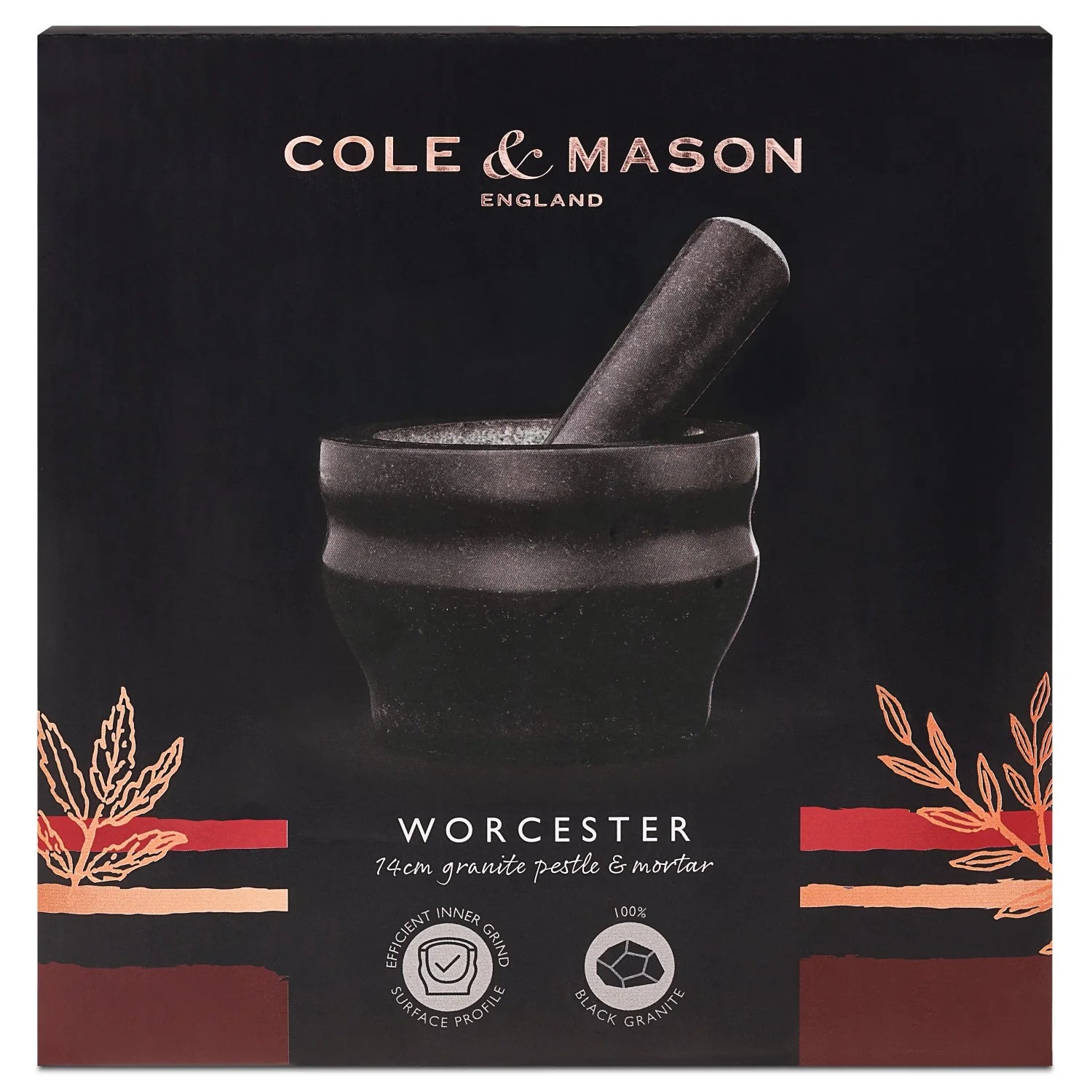 Mortier et pilon en granit Worcester 5.5" - Cole & Mason - Mortier et pilon - - La Guilde Culinaire