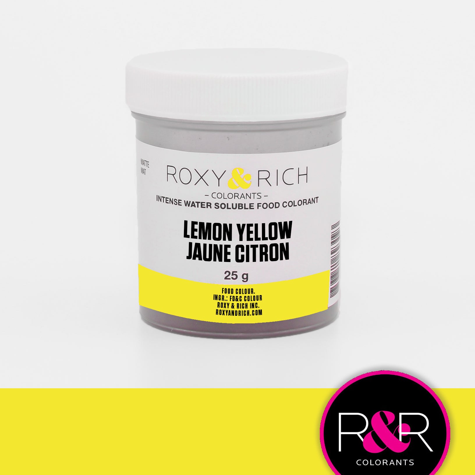 Colorant alimentaire hydrosoluble Jaune Citron - Roxy & Rich - Colorant alimentaire hydrosoluble - - La Guilde Culinaire