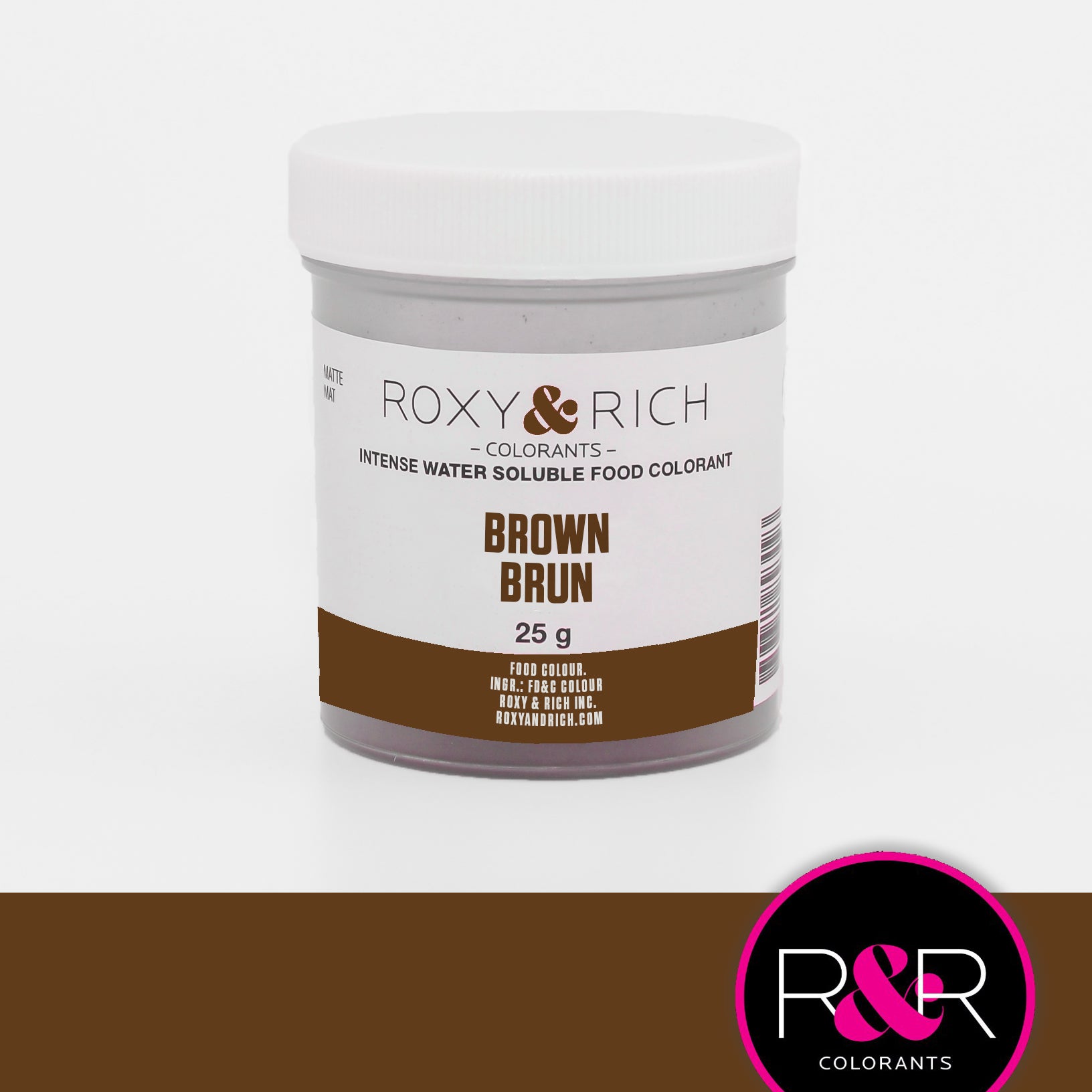 Colorant alimentaire hydrosoluble Brun - Roxy & Rich - Colorant alimentaire hydrosoluble - - La Guilde Culinaire