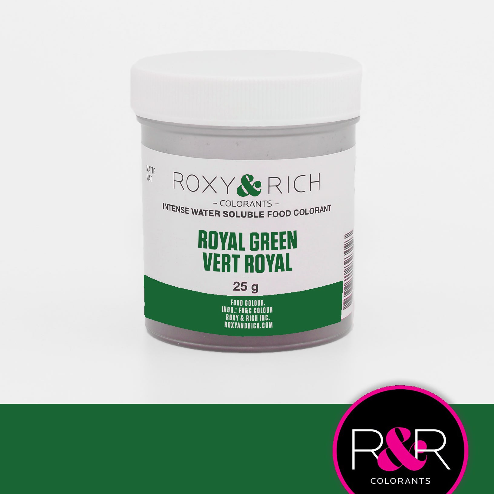 Colorant alimentaire hydrosoluble Vert Royal - Roxy & Rich - Colorant alimentaire hydrosoluble - - La Guilde Culinaire