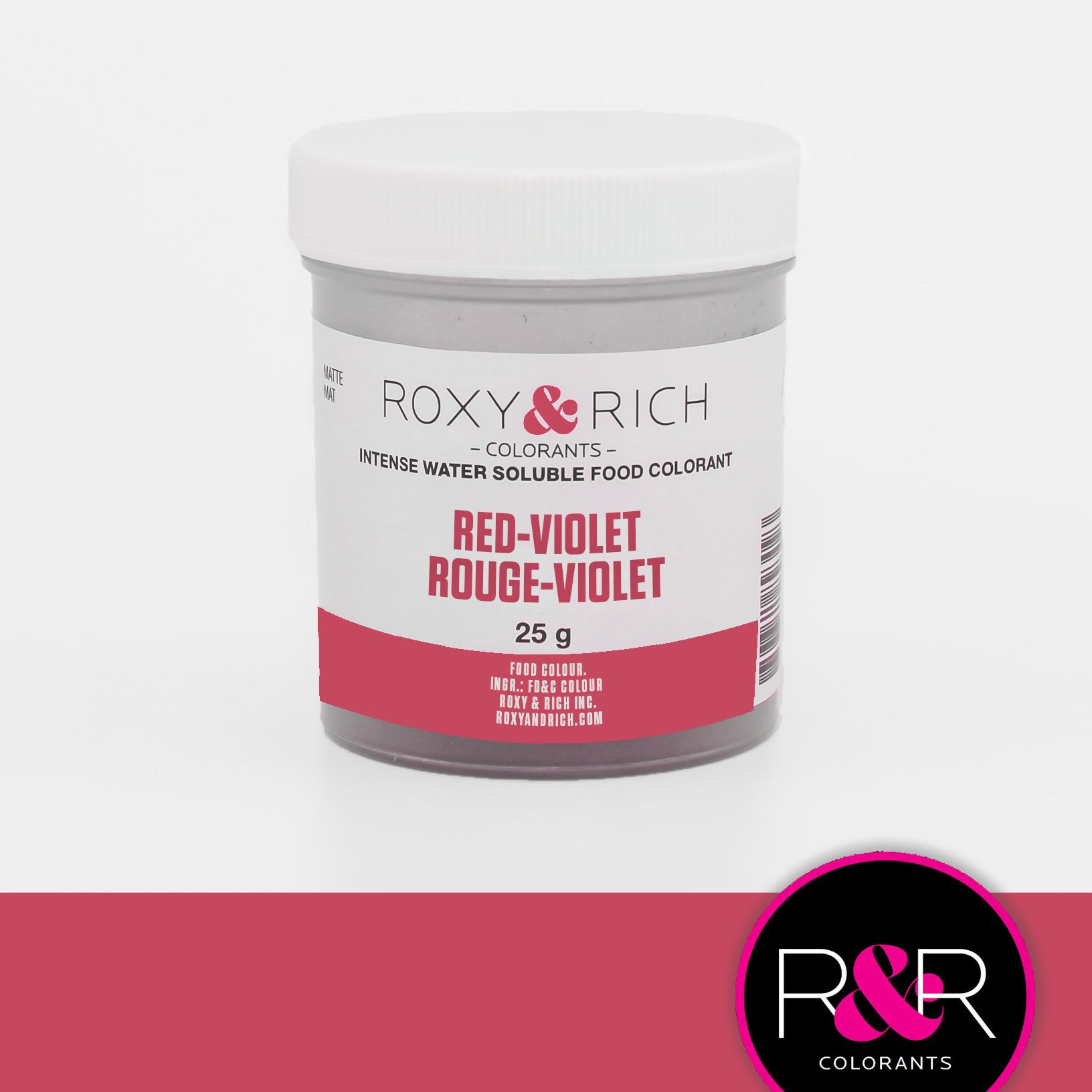Colorant alimentaire hydrosoluble Rouge-Violet 25g   - Roxy & Rich - Colorant alimentaire hydrosoluble - H25-017