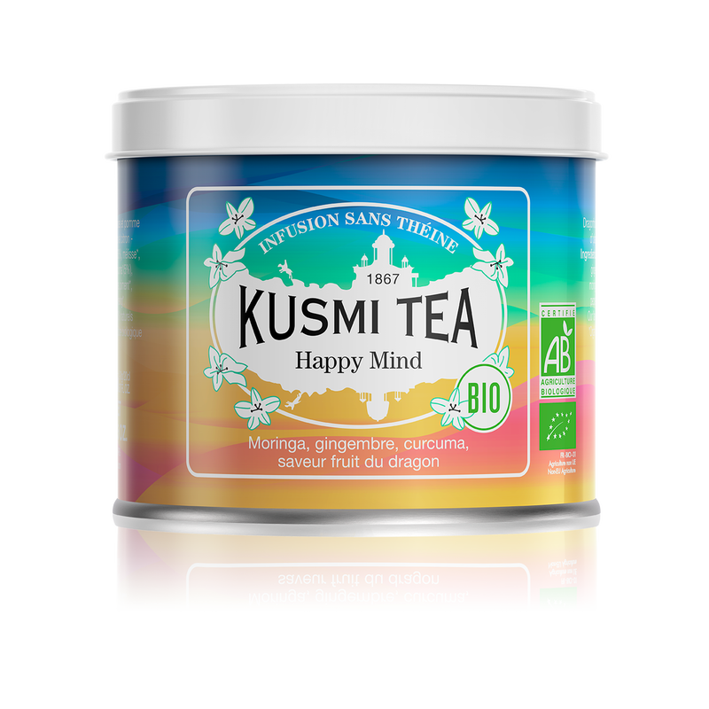 Happy Mind - Infusion BIO - Boîte métal 100g - Kusmi Tea - Thé et infusion - - La Guilde Culinaire