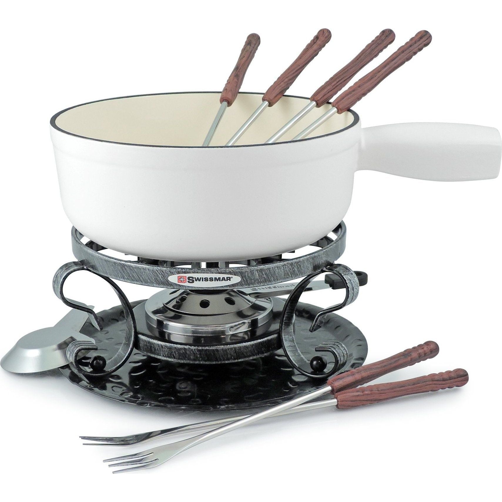 LUGANO Service à fondue Blanc Mat - Swissmar - Service à fondue - - La Guilde Culinaire