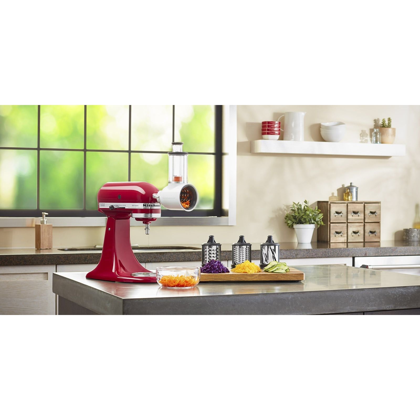 Râpe Multifonction à 3 tambours pour Batteur Kitchenaid - Kitchenaid - Accessoires batteur sur socle - - La Guilde Culinaire