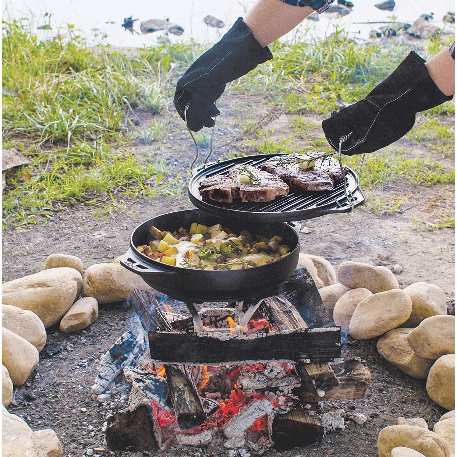 Ensemble de cuisson en fonte Cook-It-All - Lodge - Gril - - La Guilde Culinaire