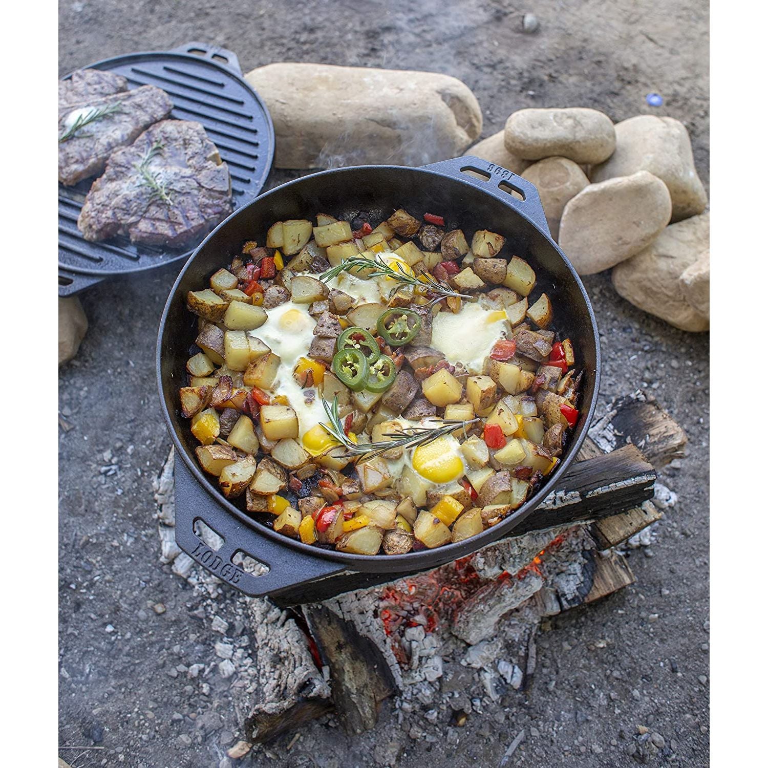 Ensemble de cuisson en fonte Cook-It-All - Lodge - Gril - - La Guilde Culinaire