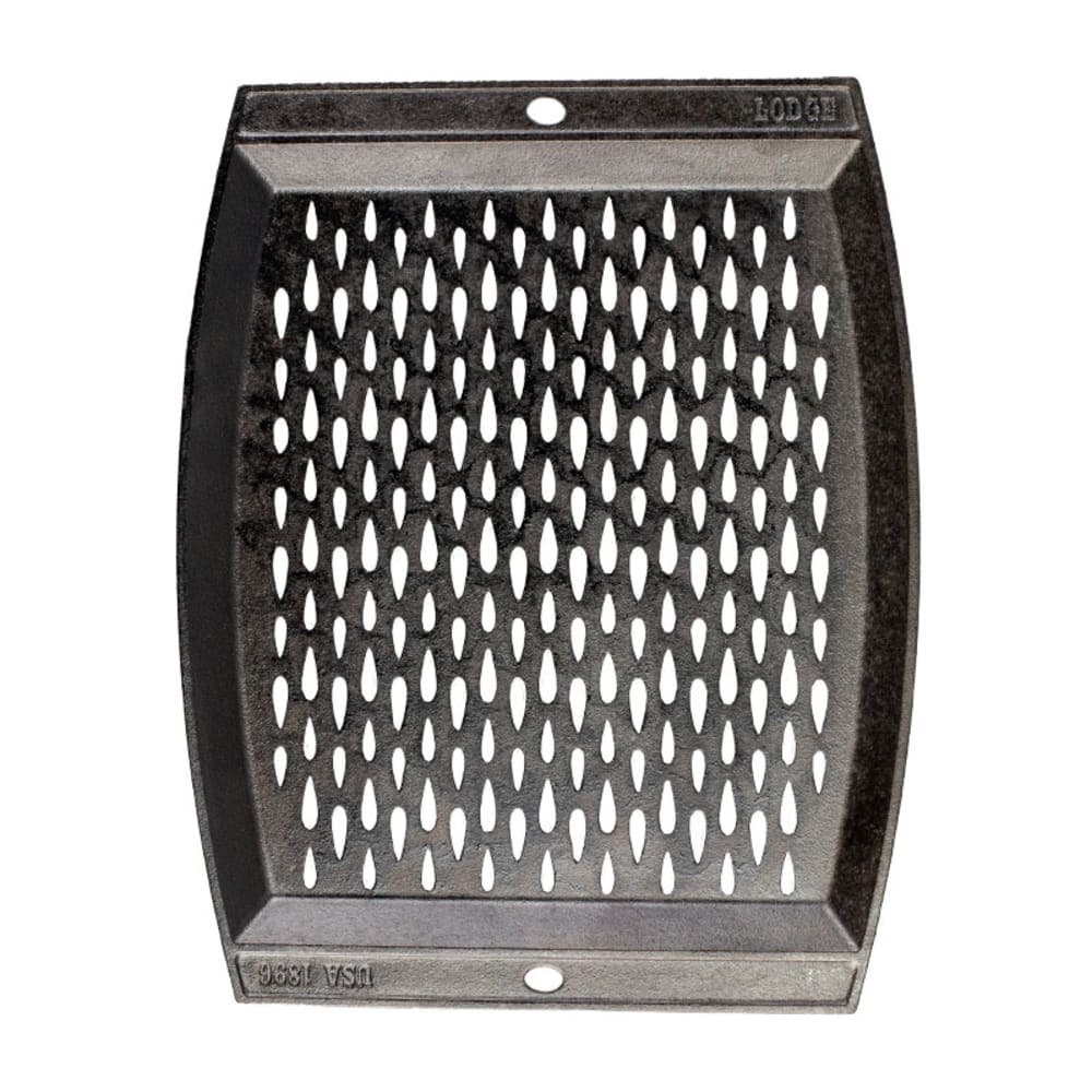 Grille perforée en fonte 15X12" - Lodge - Gril - - La Guilde Culinaire