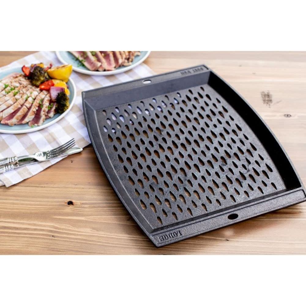 Grille perforée en fonte 15X12" - Lodge - Gril - - La Guilde Culinaire