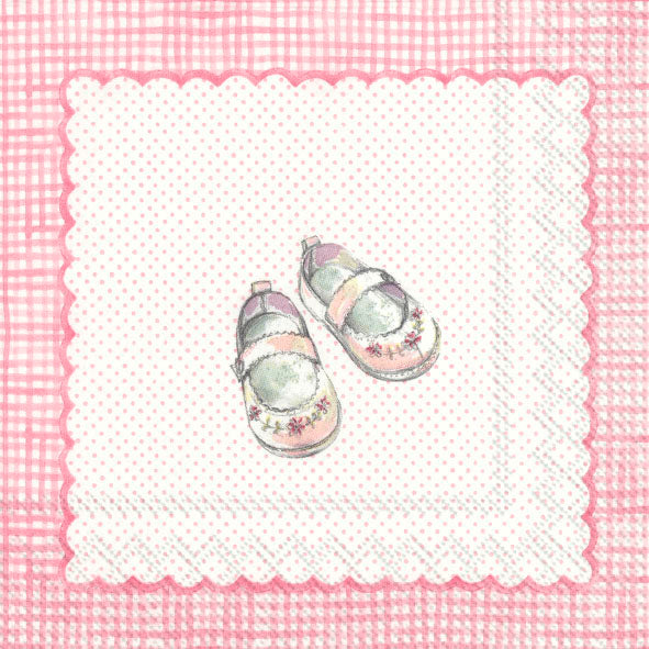 Serviette de table ''Naissance rose'' - IHR - Serviette - - La Guilde Culinaire