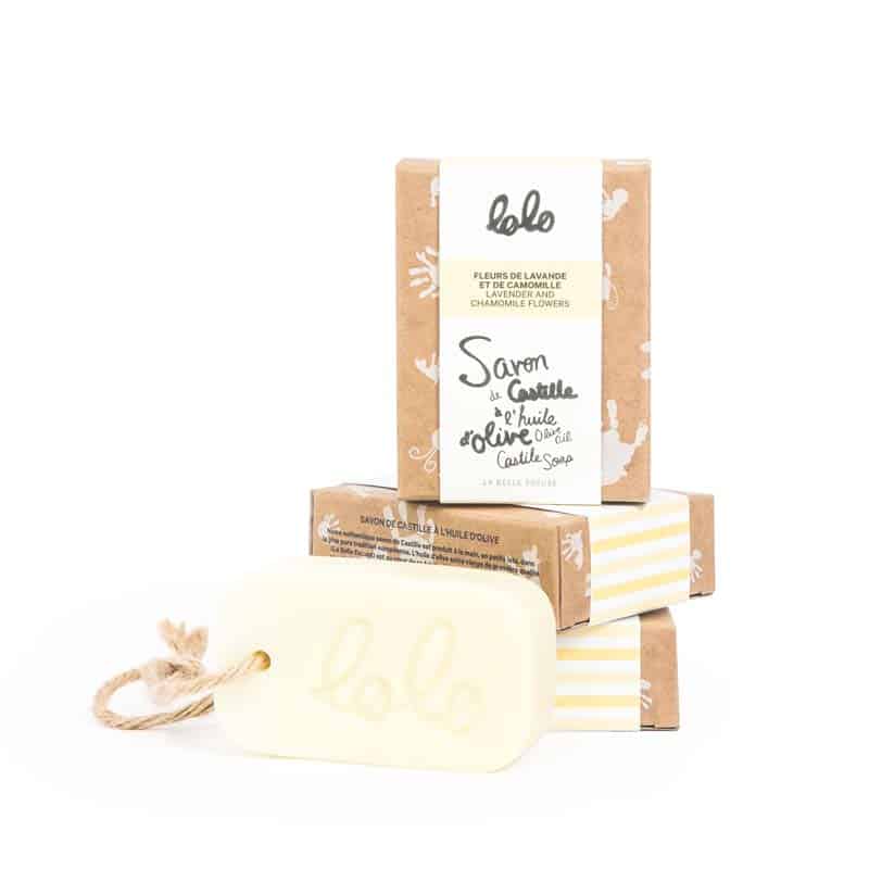 Savon de Castille Huile d'olive, Fleurs de Lavande et Camomille - Lolo et Moi - Savon - - La Guilde Culinaire