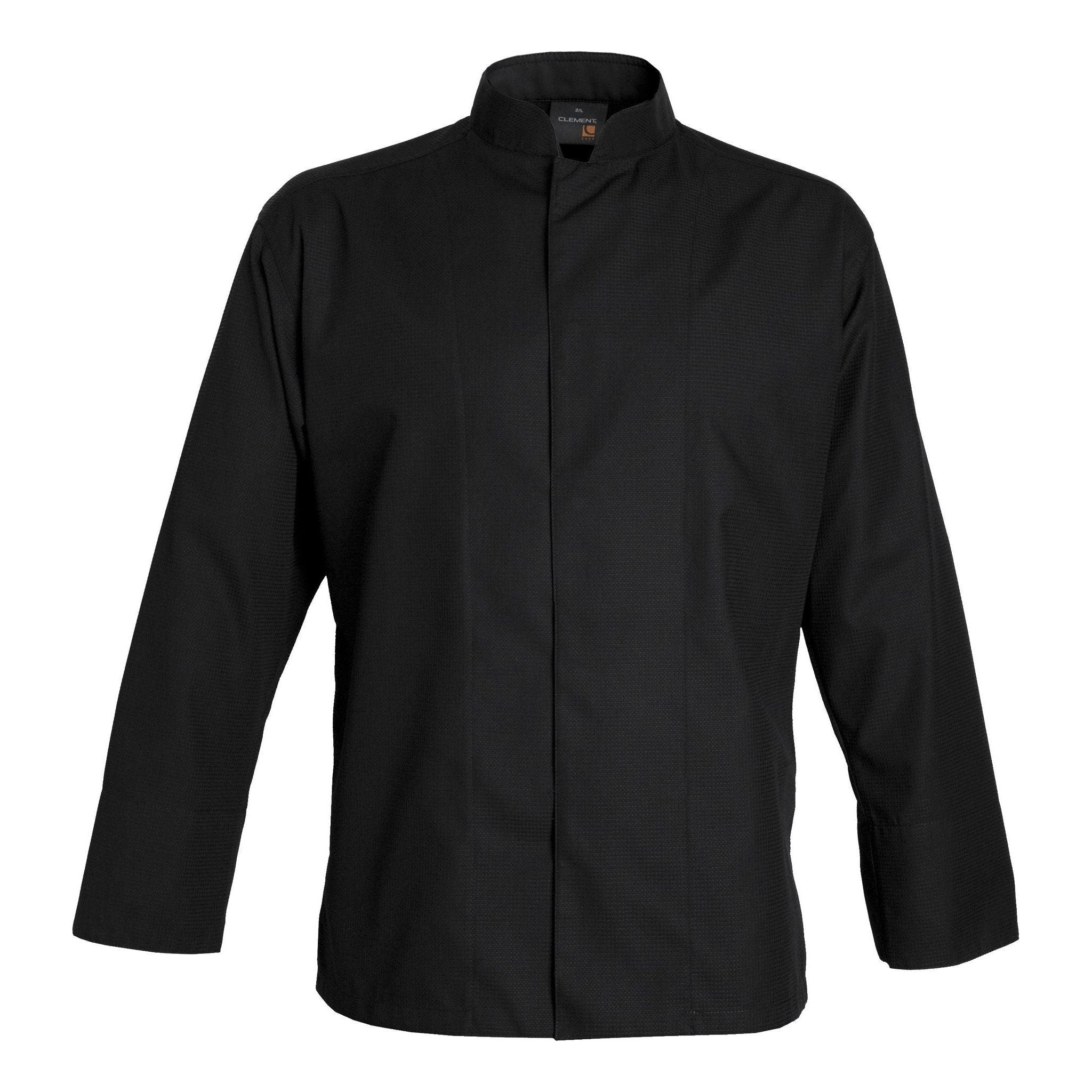 Veste de cuisine Monastir * Noir Longues T5 - UE 3XL-62/64 - US 48/51 - Clement Design - Veste cuisine homme - MONASTIR NOIR ML T5 DIS - La Guilde Culinaire