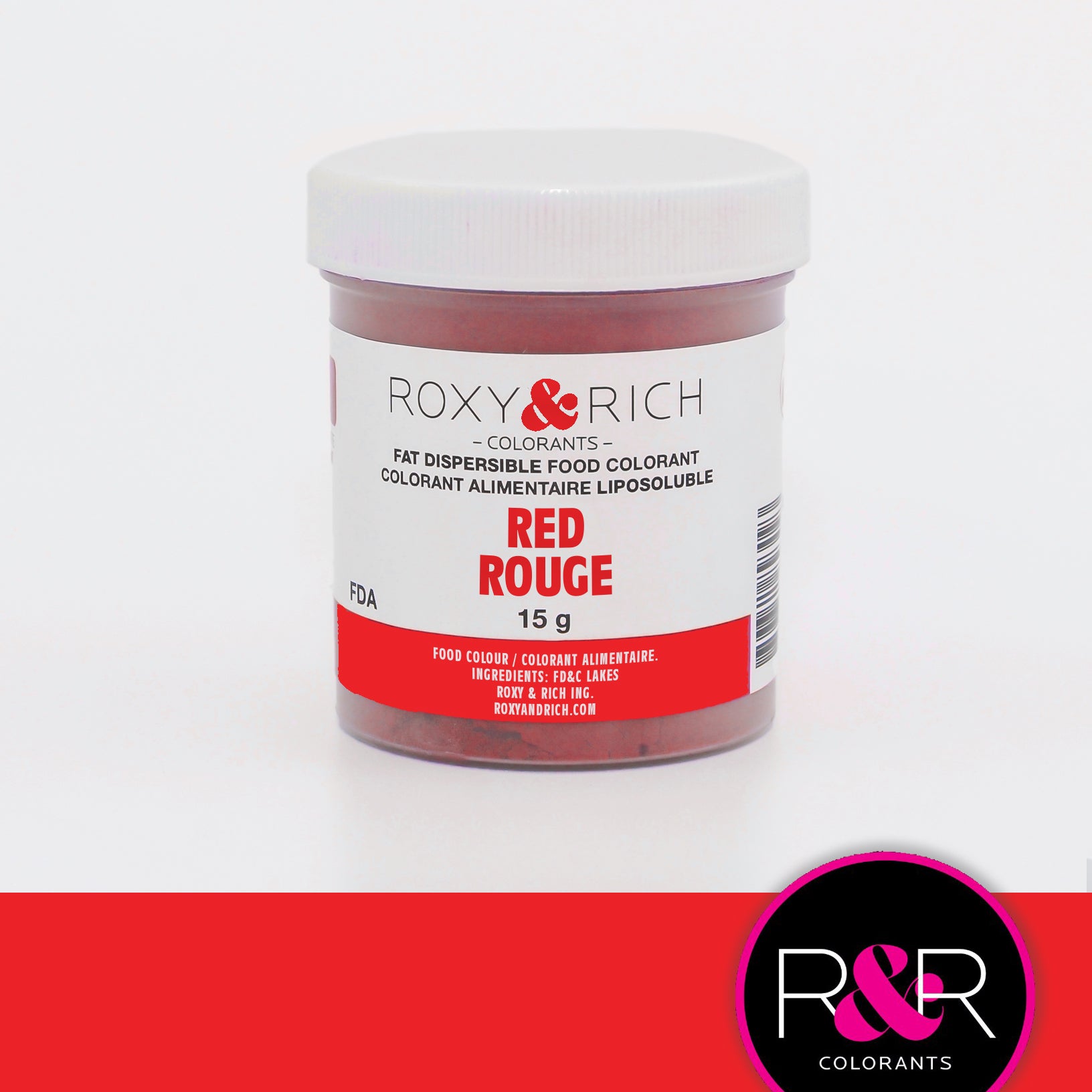 Colorant Alimentaire Liposoluble Rouge 15gr   - Roxy & Rich - Colorant alimentaire liposoluble - P15-B03