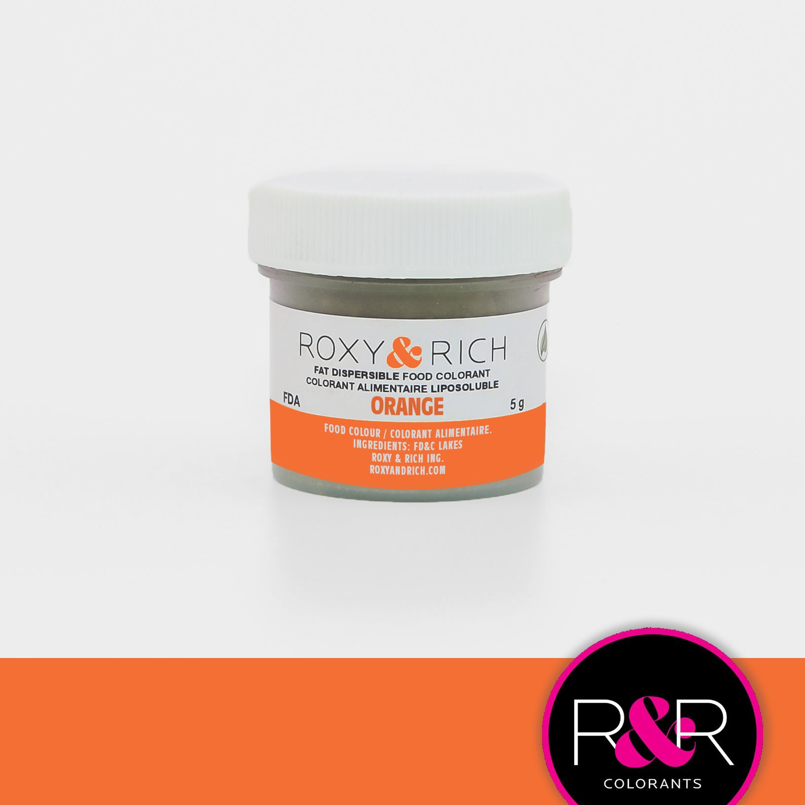 Colorant Alimentaire Liposoluble Orange 5gr   - Roxy & Rich - Colorant alimentaire liposoluble - P5-B02