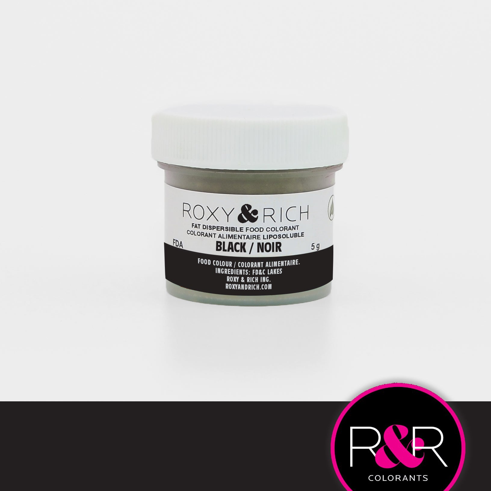 Colorant Alimentaire Liposoluble Noir 5gr   - Roxy & Rich - Colorant alimentaire liposoluble - P5-B11