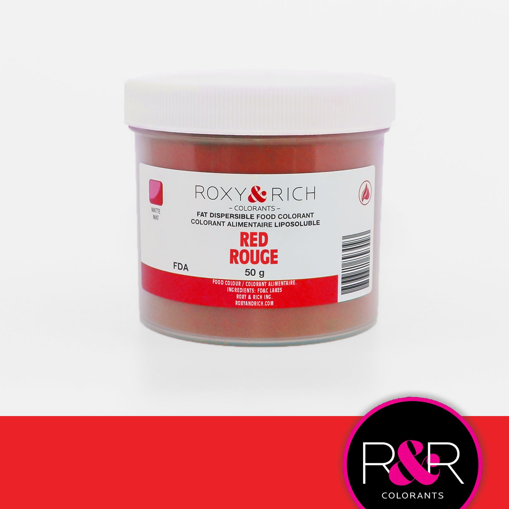 Colorant Alimentaire Liposoluble Rouge 50gr   - Roxy & Rich - Colorant alimentaire liposoluble - P50-B03