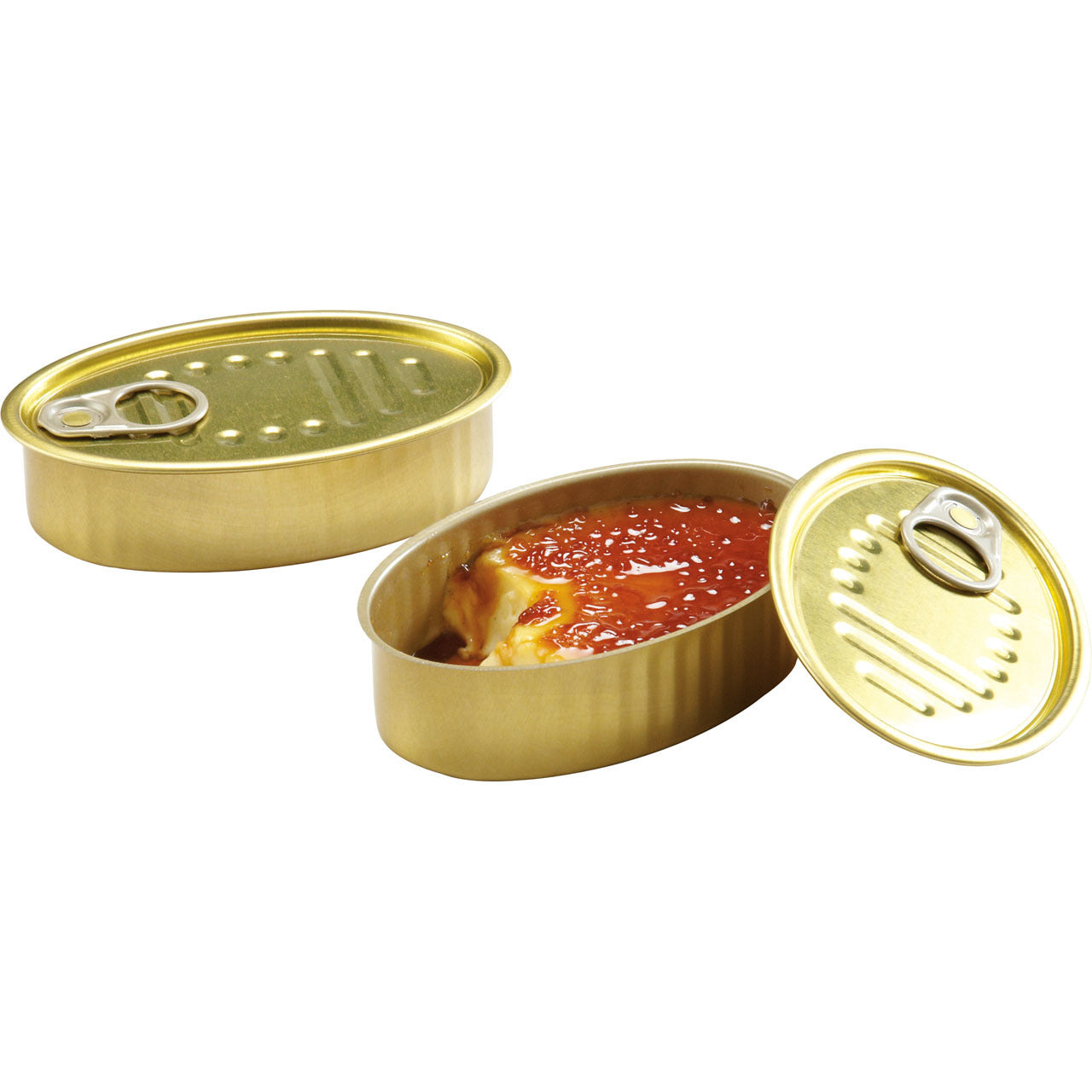 Boite cocktail ovale en métal 120 ml+ couvercle par 30 - Solia - Service de table jetable - - La Guilde Culinaire