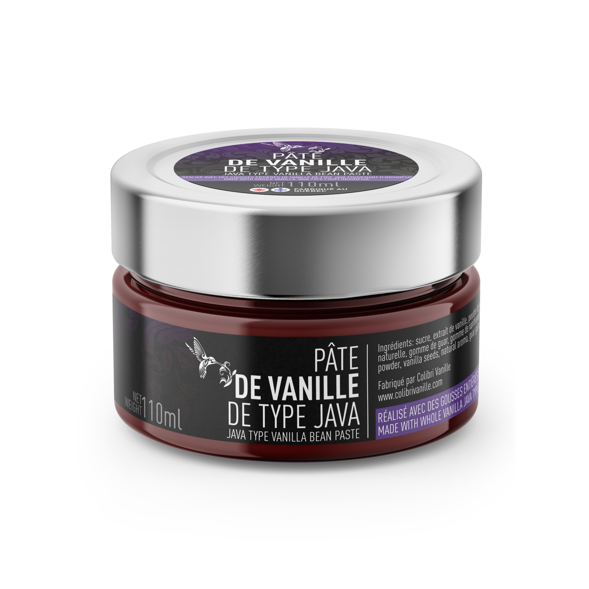 Pâte de vanille de type JAVA (110ml) - Colibri Vanille - Vanille - - La Guilde Culinaire