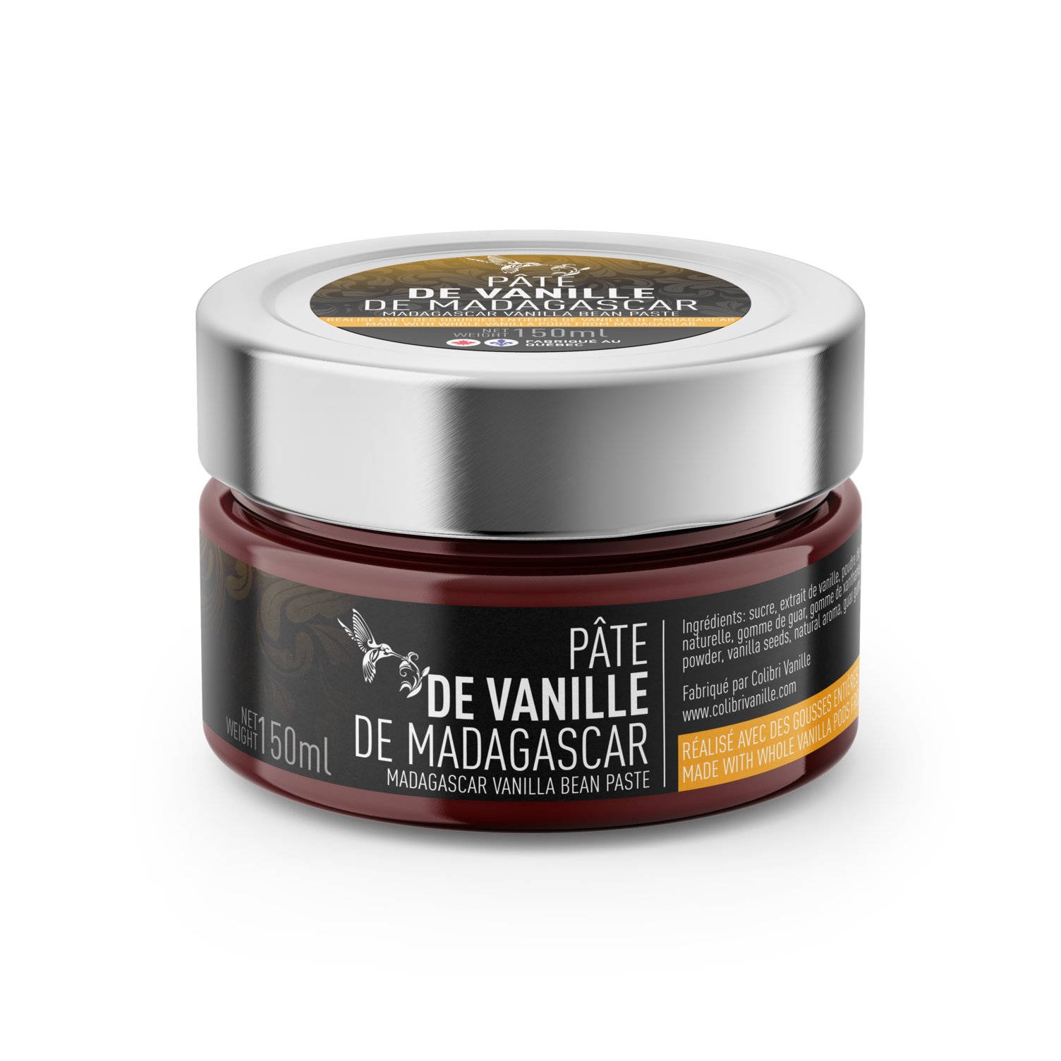 Pâte de vanille de Madagascar - Bourbon (110ml) - Colibri Vanille - Vanille - - La Guilde Culinaire