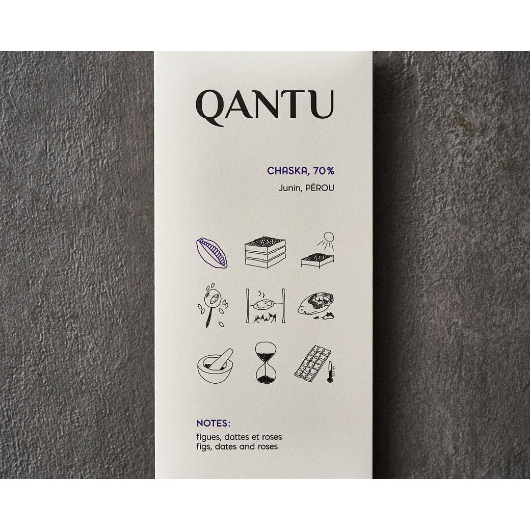 Chocolat Noir - Chaska, JUNIN 70% - QANTU - QANTU - Tablette de chocolat - - La Guilde Culinaire