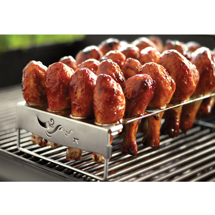 Rôtissoire pour 24 Jalapeno et Pilons de poulet - Outset - Support de cuisson pour BBQ - - La Guilde Culinaire