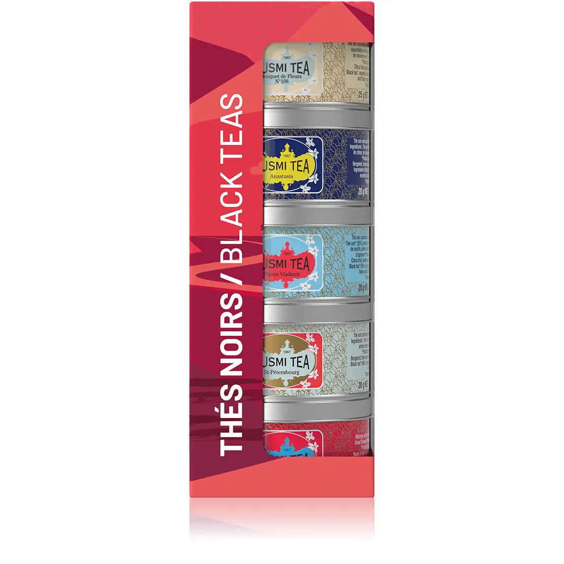 Les Originals Thés Noirs - Assortiment de 5 boîtes métal de 20 gr - Kusmi Tea - Thé et infusion - - La Guilde Culinaire