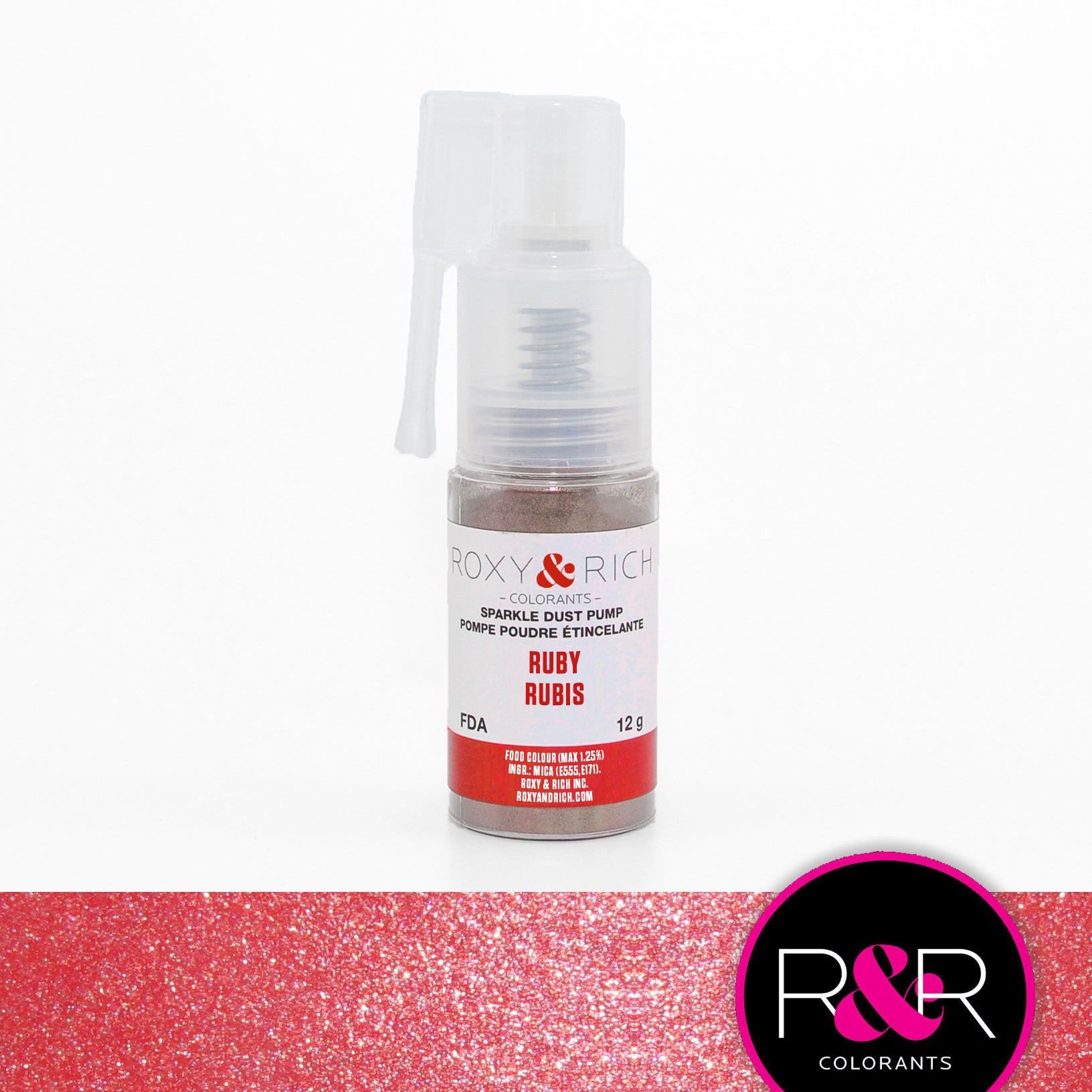 Pompes pour poudres étincelantes Rubis - Roxy & Rich - Poudre étincelante - - La Guilde Culinaire