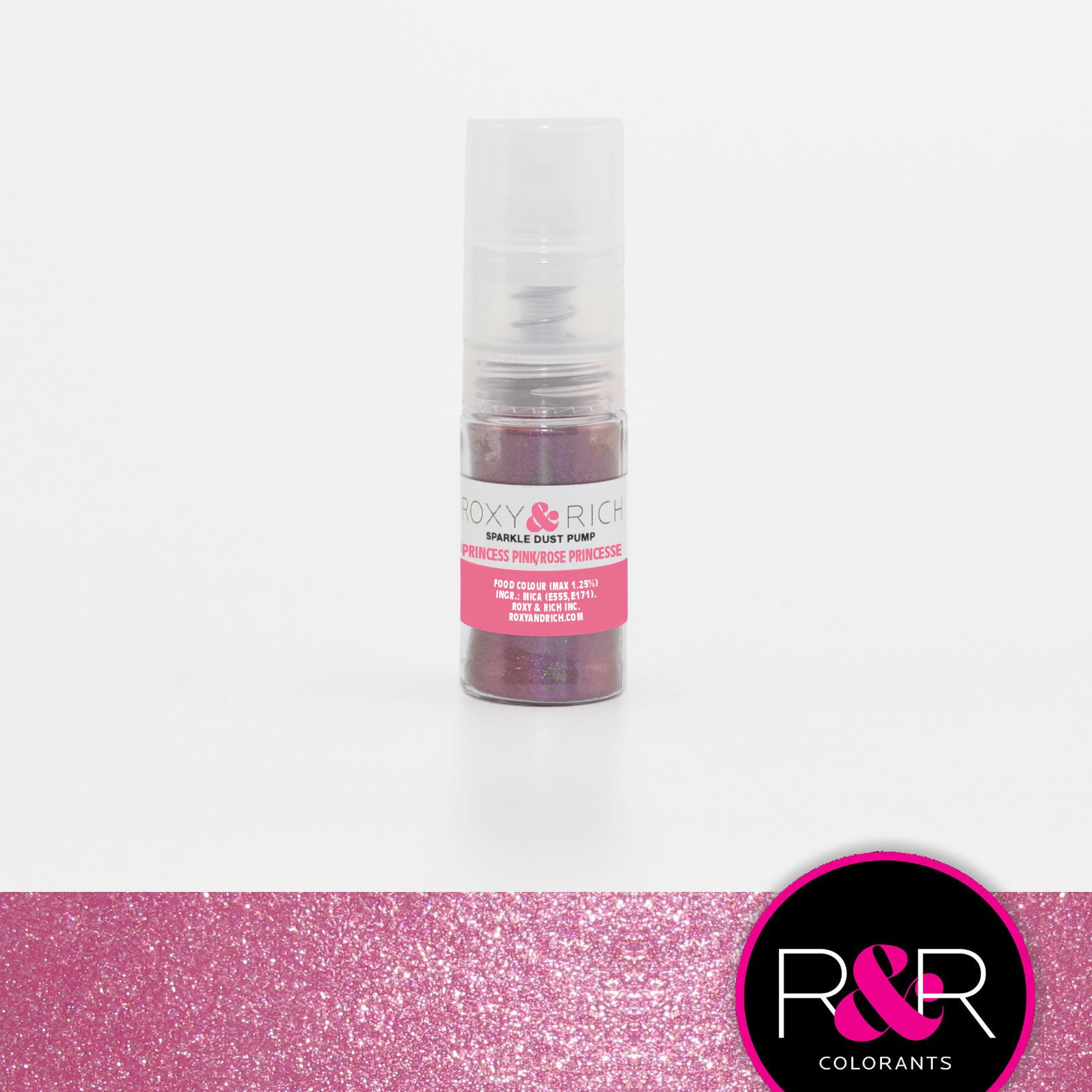 Pompes pour poudres étincelantes Rose Princesse    - Roxy & Rich - Poudre étincelante - 