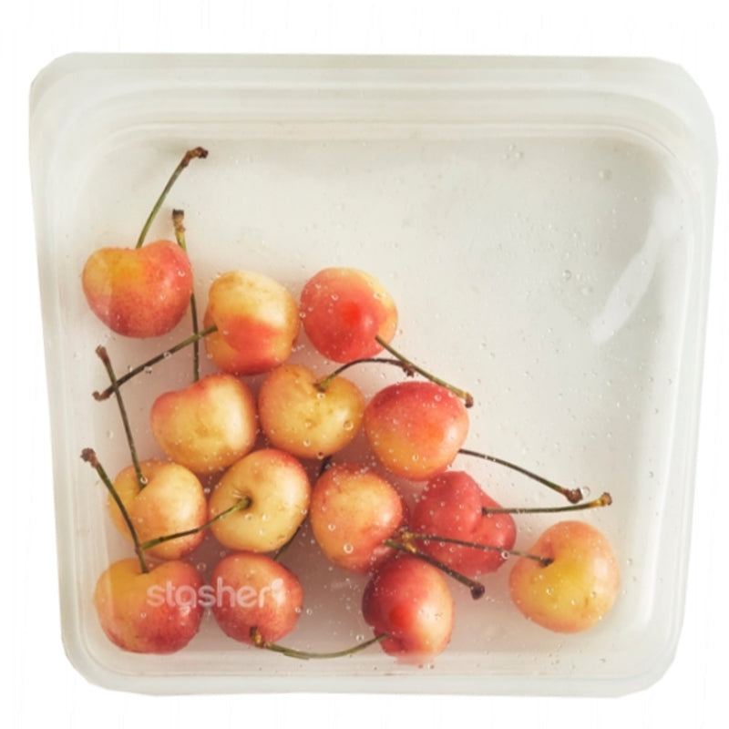 Sac à Sandwich réutilisable 450ml ! Transparent - Stasher - Sac à lunch réutilisable - SB01259CL - La Guilde Culinaire