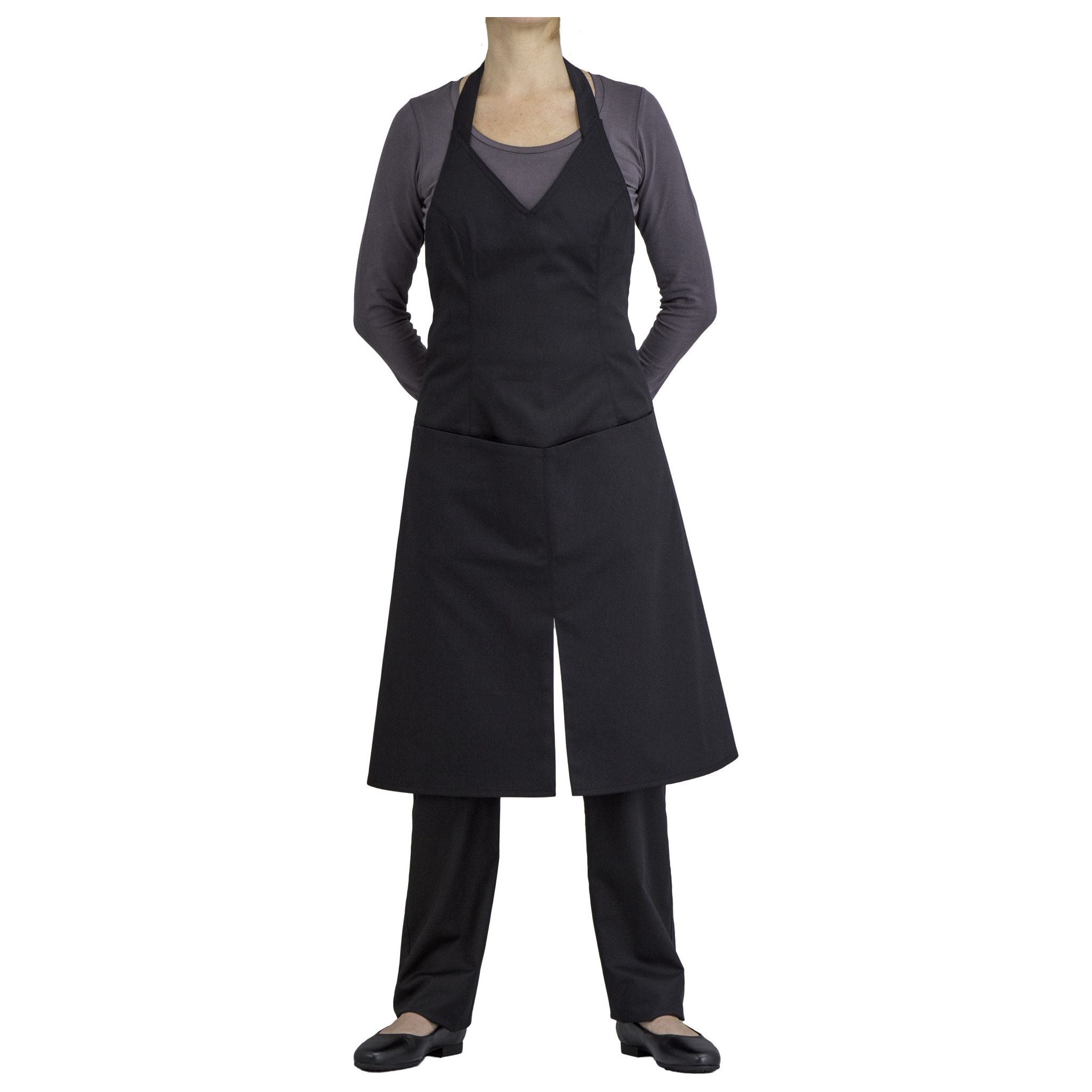 Tablier de cuisine Shiso ! T1 - Clement Design - Tablier cuisine femme - SHISO NOIR T1 - La Guilde Culinaire