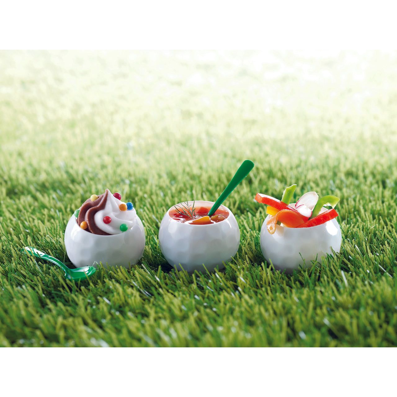 Verrine balle de golf SWING blanche 75ml SF00022 - Paquet de 5 unit - Solia - Verre - - La Guilde Culinaire
