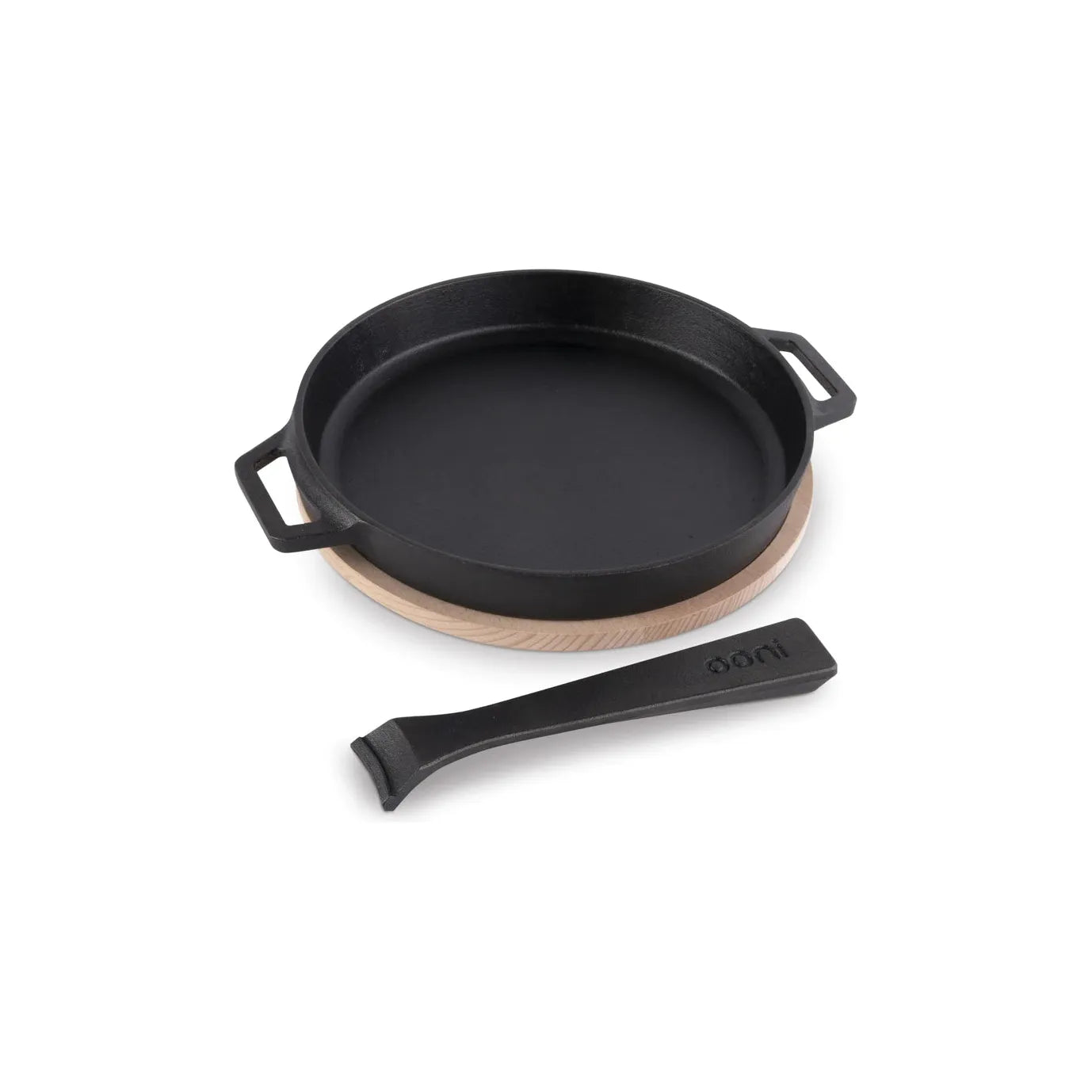 Poêle en fonte allant au four, planche hêtre Ooni - Ooni - Poêle en fonte - - La Guilde Culinaire