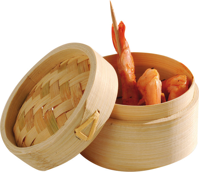 Mini panier à étuver bamboo (10u)    - Solia - Service de table jetable - 