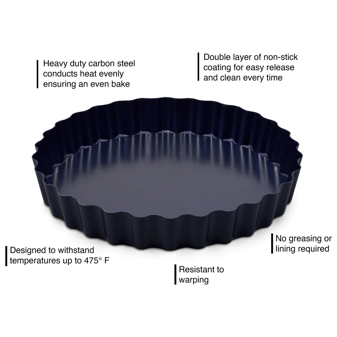 Plat à tarte antiadhésif avec fond amovible 10" - Zyliss - Moule à tarte et quiche - - La Guilde Culinaire