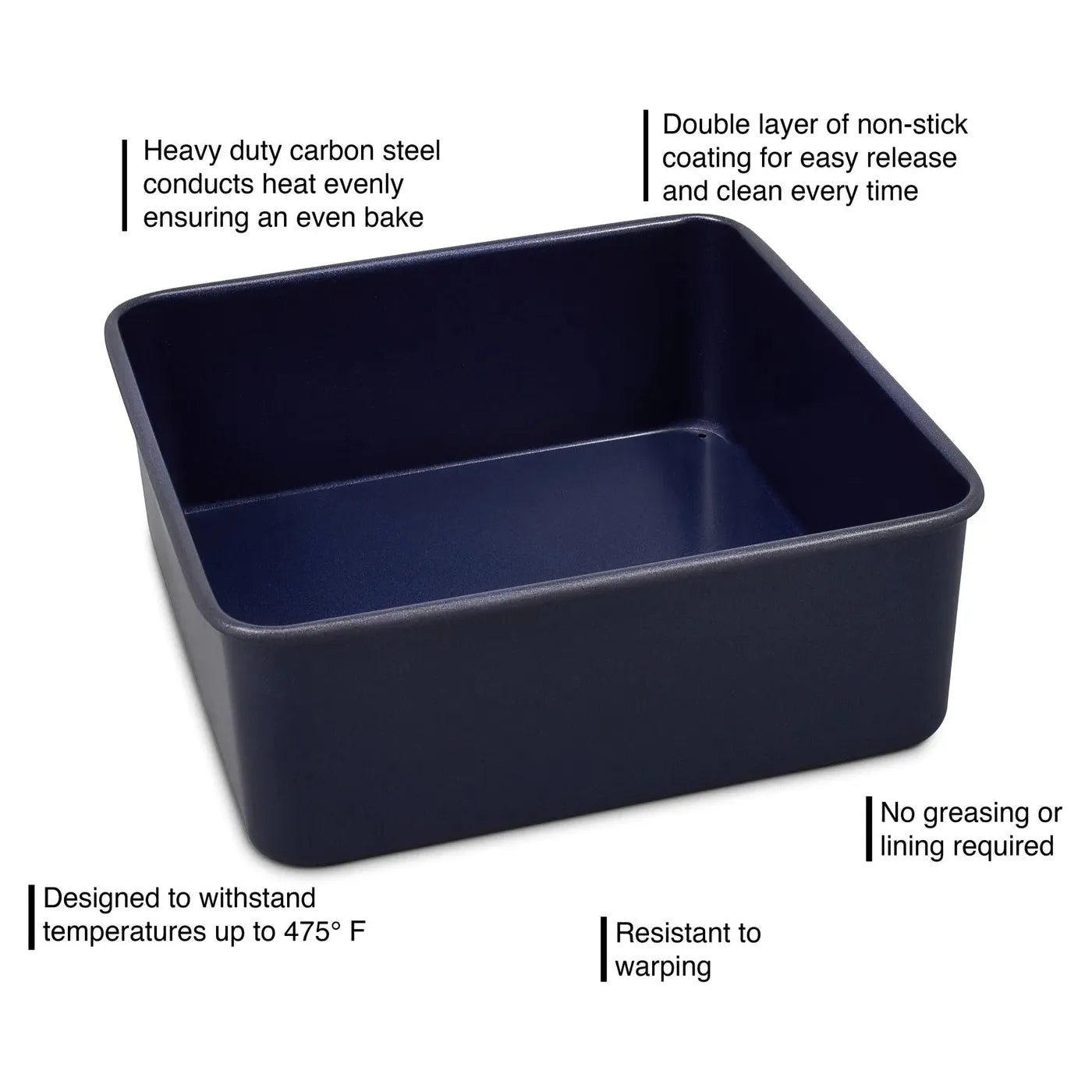 Moule à gâteau carré antiadhésif avec base amovible 8" - Zyliss - Moule à gâteaux - - La Guilde Culinaire