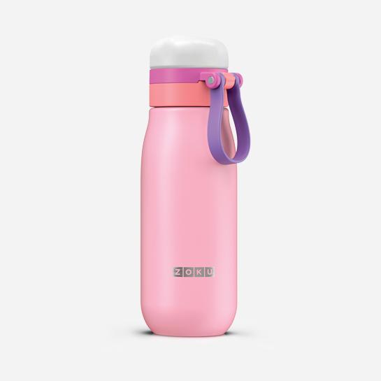 Bouteille ultralégère en acier inoxydable Rose - boucle de transport manquante - Zoku - Bouteille d'eau - - La Guilde Culinaire