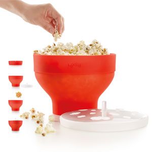 Poppeuse à pop-corn pour micro-ondes - Lékué - Machine à popcorn - - La Guilde Culinaire