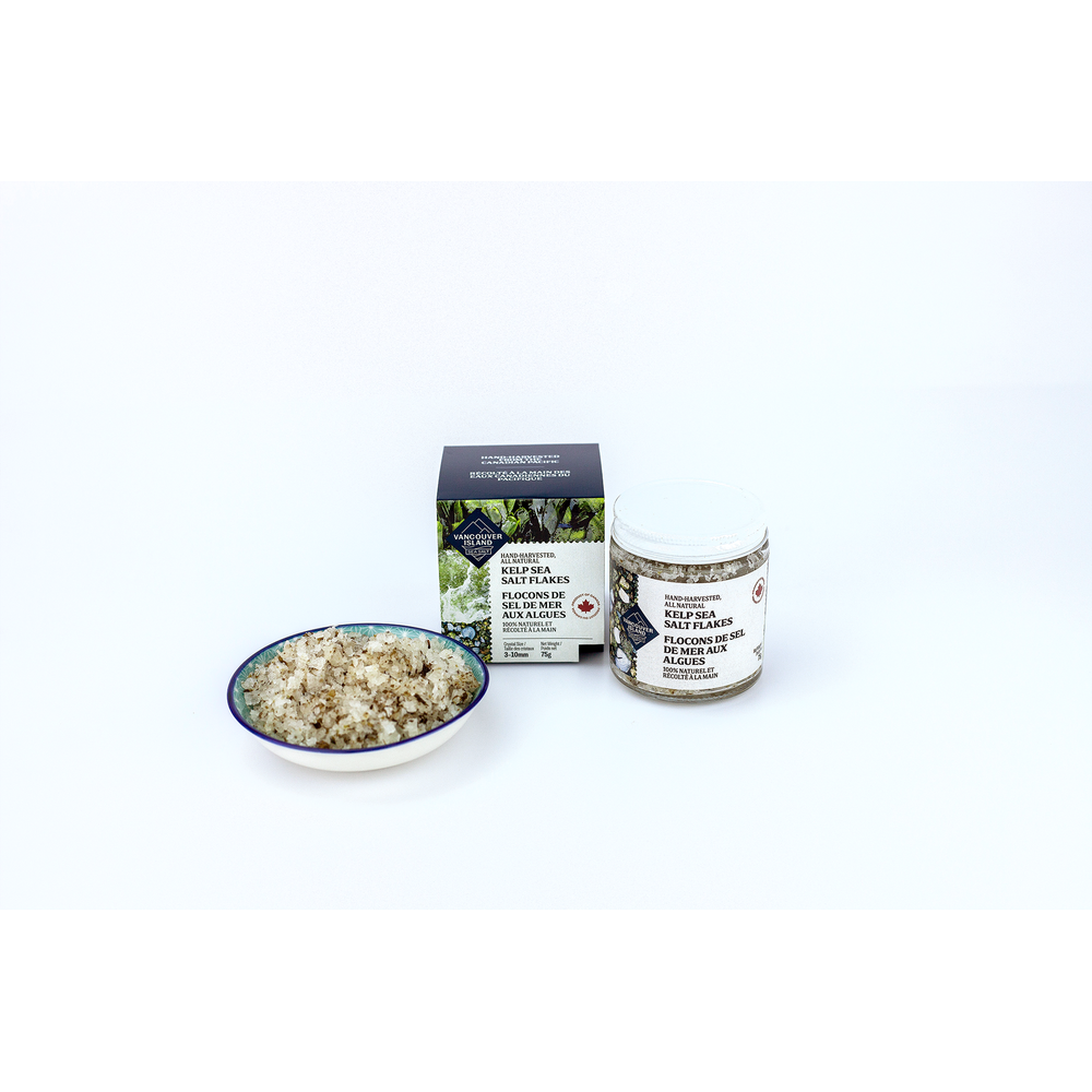 Flocons de sel de mer aux algues 75 gr - VANCOUVER ISLAND SEA SALT - VANCOUVER ISLAND SEA SALT - Sel - - La Guilde Culinaire