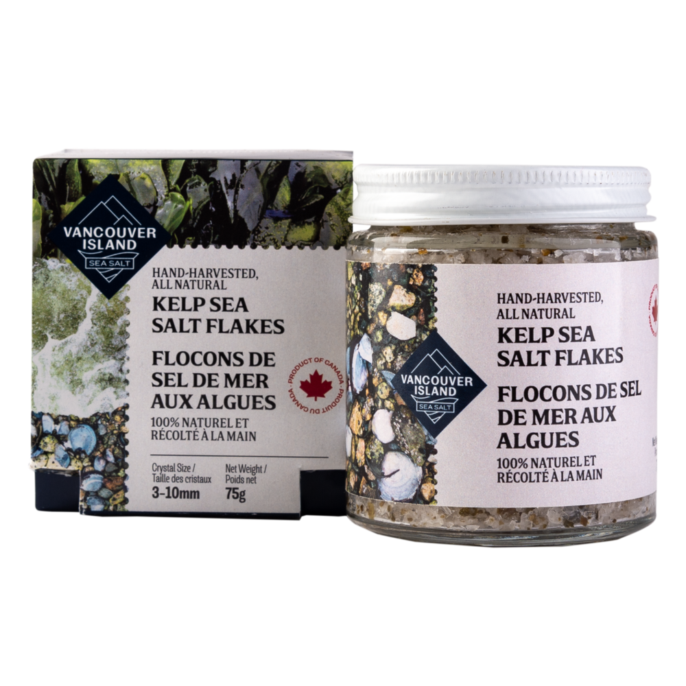 Flocons de sel de mer aux algues 75 gr - VANCOUVER ISLAND SEA SALT - VANCOUVER ISLAND SEA SALT - Sel - - La Guilde Culinaire