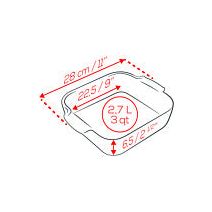 APPOLIA - Plat four en céramique carré Ardoise 28cm-11" - Peugeot - Plat pour four - - La Guilde Culinaire