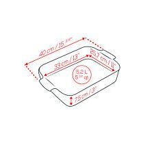 APPOLIA - Plat four en céramique rectangle écru 40cm-16" - Peugeot - Plat pour four - - La Guilde Culinaire