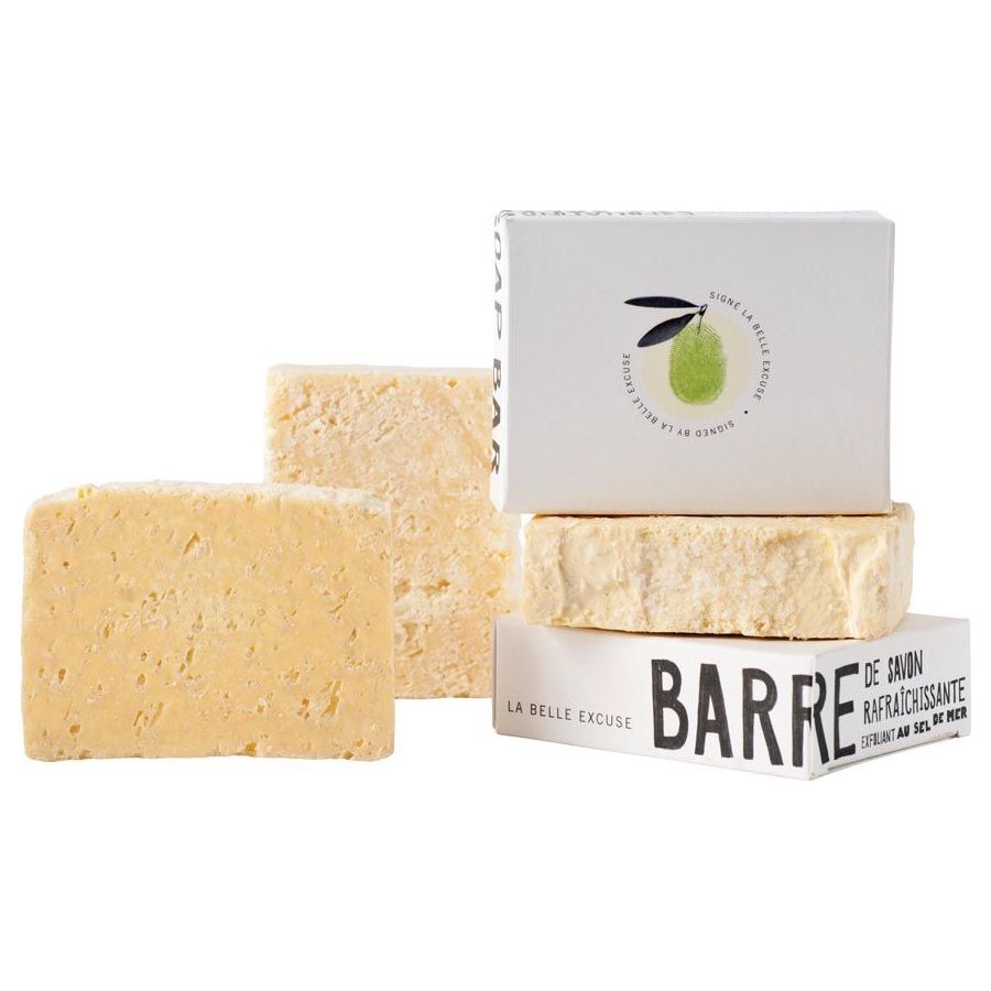 Barre exfoliante rafraîchissante au sel de mer - La Belle Excuse - Savon - - La Guilde Culinaire