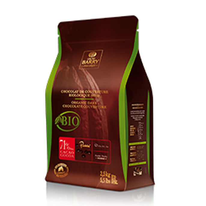 Chocolat BIO de couverture noir 1kg 71.7% cacao    - Cacao Barry - Chocolat noir - 