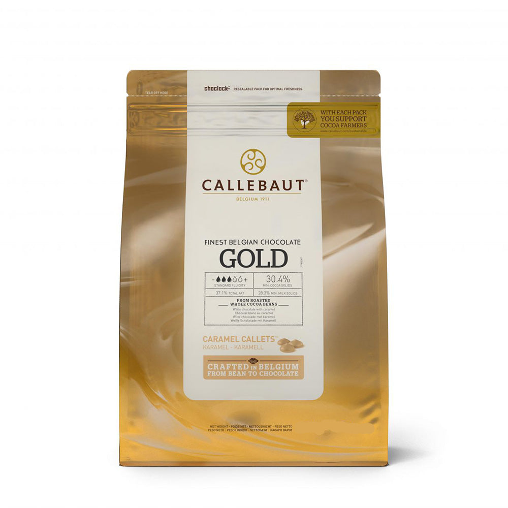 Chocolat Gold Caramel 500g - Callebaut - Chocolat au lait - GOLD CARAMEL-500g - La Guilde Culinaire