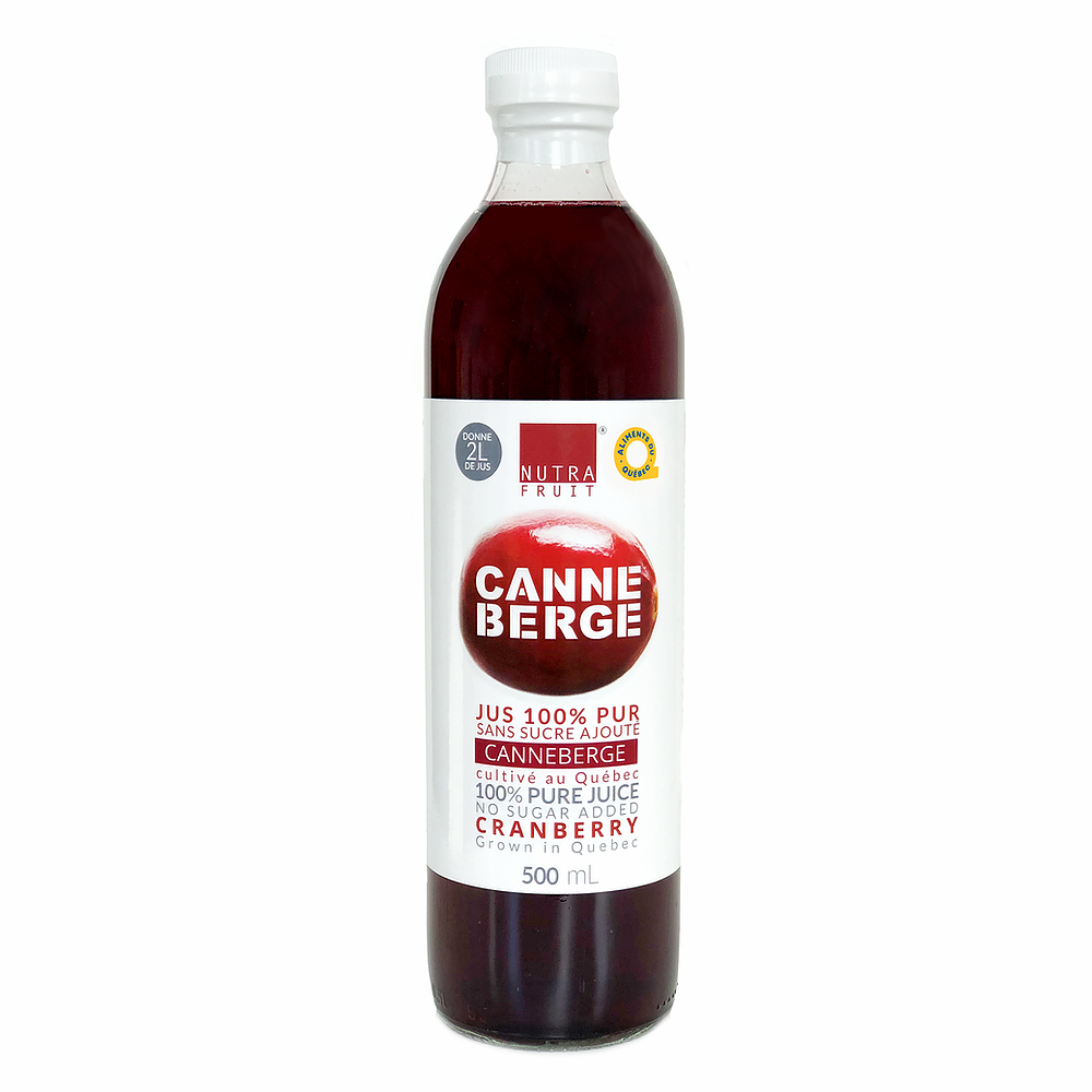 Jus 100% Pur Canneberges sans sucre 500 ml - NutraFruit Canneberge - Jus - - La Guilde Culinaire