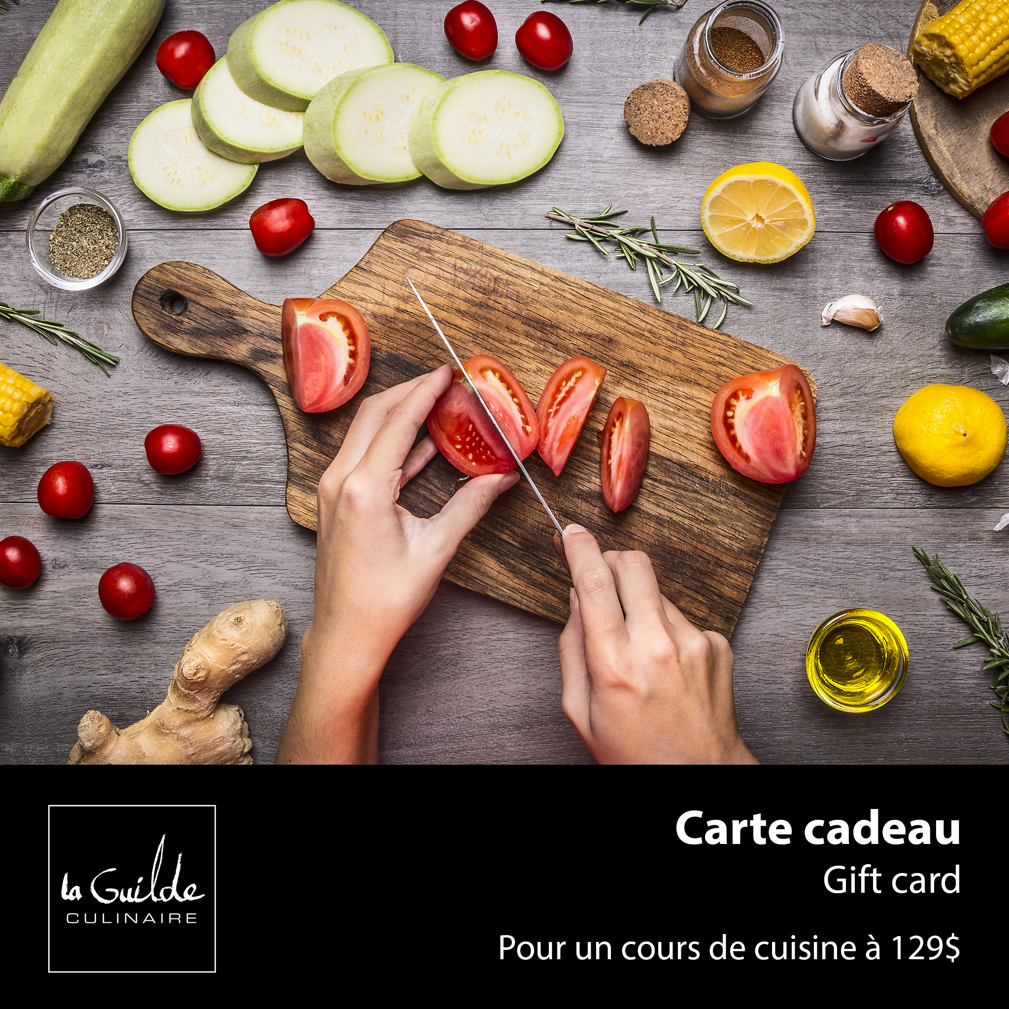 CARTE CADEAU COURS DE CUISINE POUR 1 PERSONNE    - La Guilde Culinaire - Carte cadeau - 