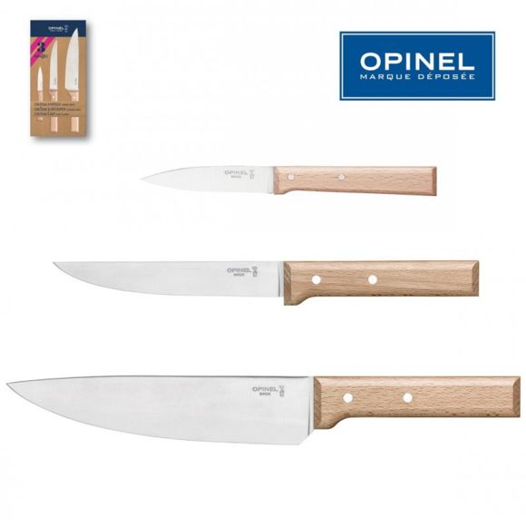 Coffret cuisine Opinel Trio Parallèle : Chef + Office + Standard