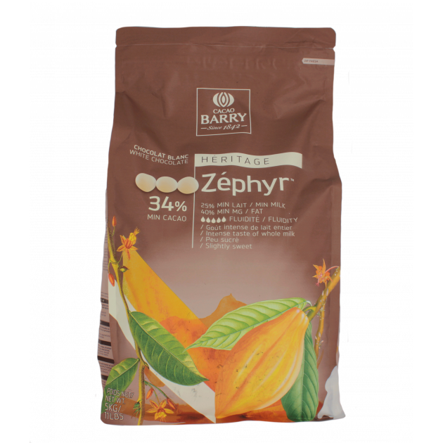 Chocolat blanc Zéphyr 34% - Cacao Barry - Chocolat blanc - - La Guilde Culinaire