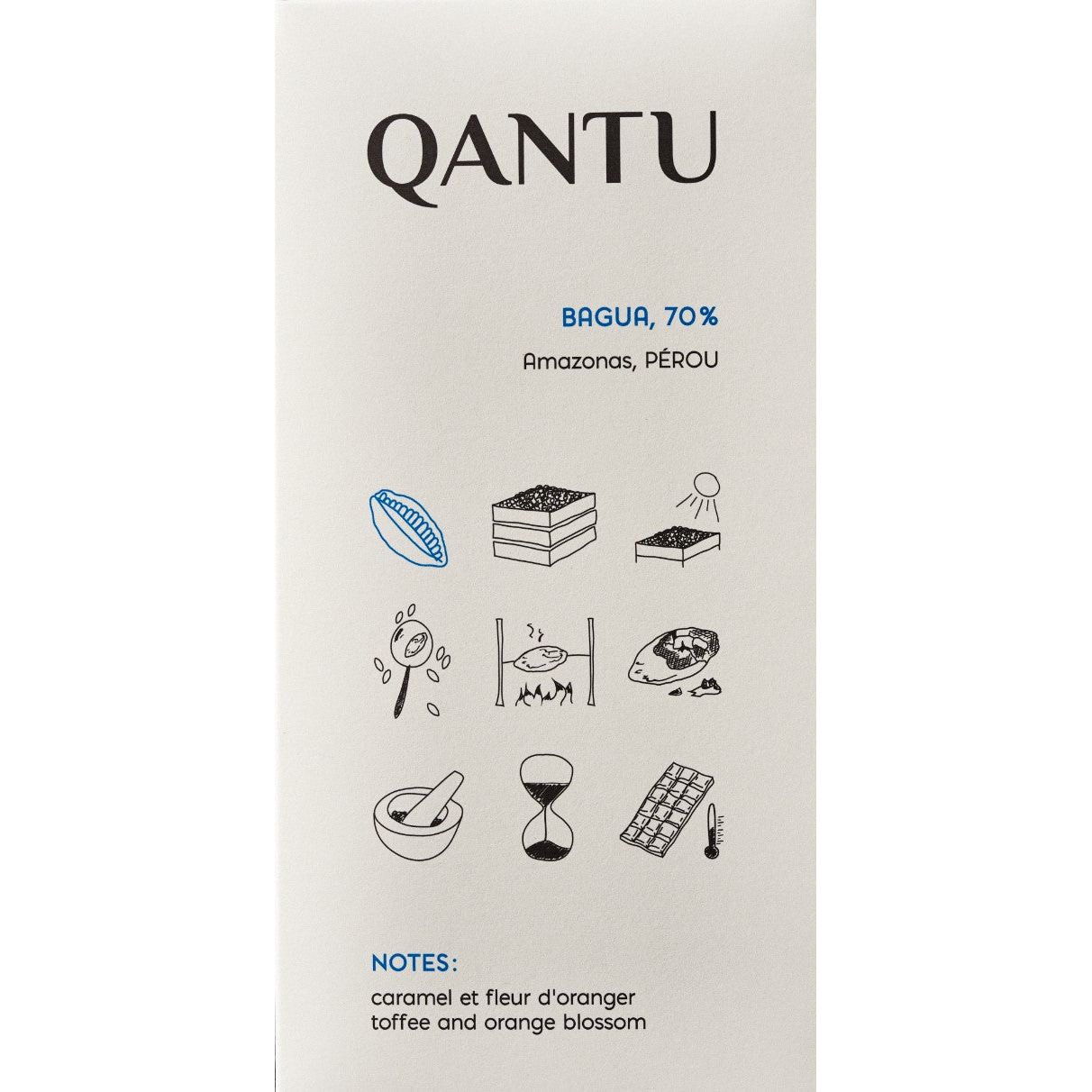 Chocolat Noir - BAGUA 70% - QANTU - QANTU - Tablette de chocolat - - La Guilde Culinaire